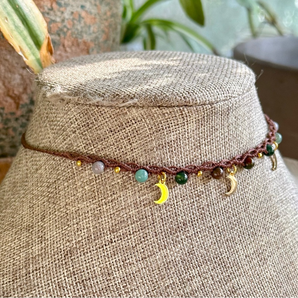 Boho Micro Macrame Choker - Picture 2 of 4